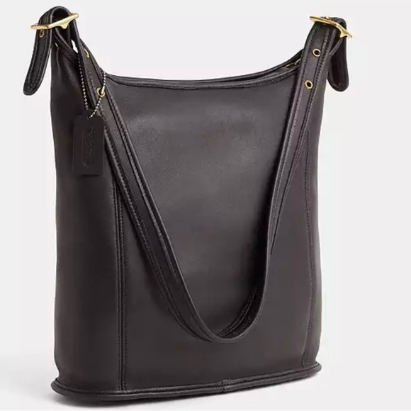 Vintage Coach Black Leather Hobo Bag - Picture 2 of 4